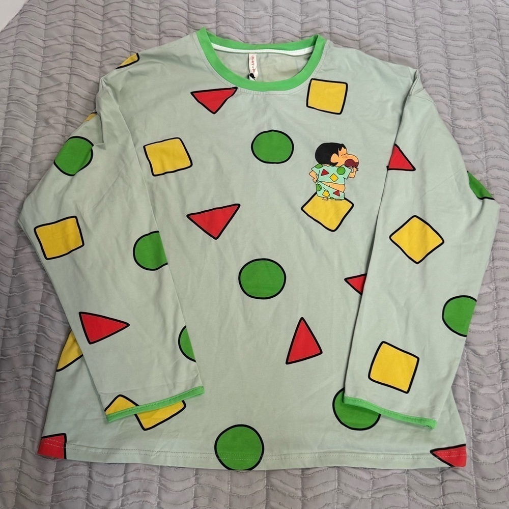 Crayon Shin-Chan Long Sleeve shirt Unisex Green